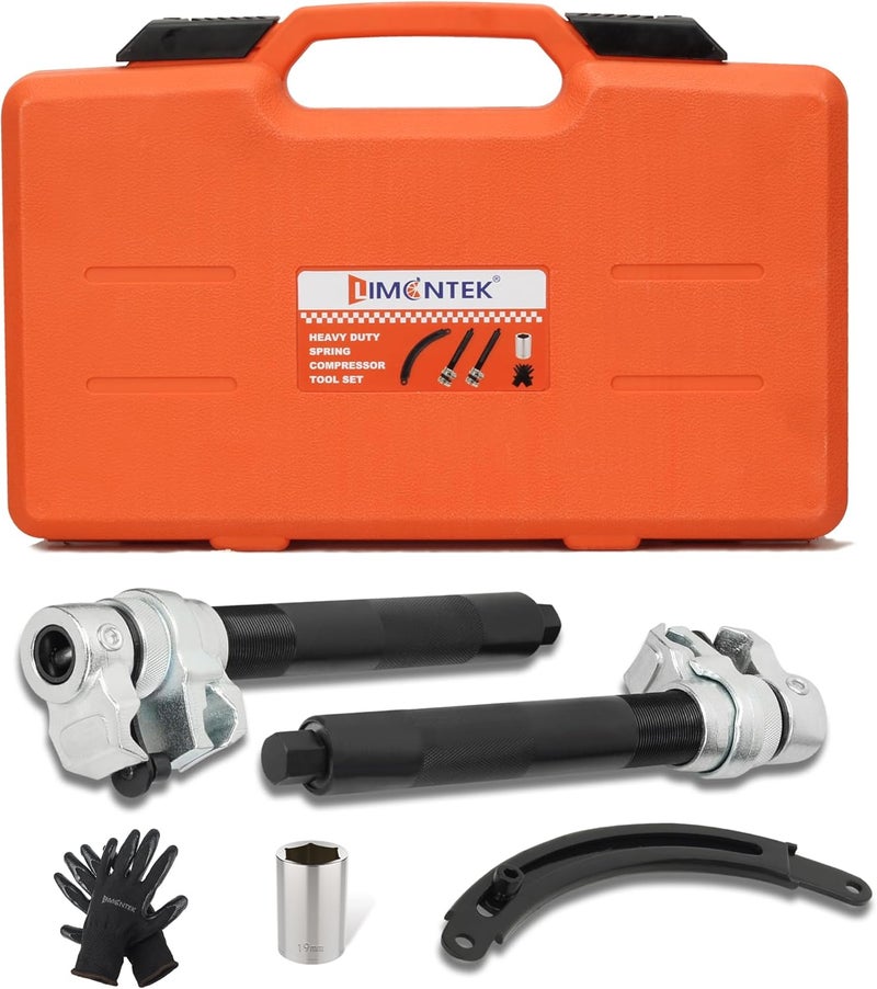 limontek Coil Spring Compressor Tool, Heavy Duty Macpherson Strut Spring Compressor Set with Safety Bracket for Car Truck ATV UTV, 2200 LB Capacity - Image 1